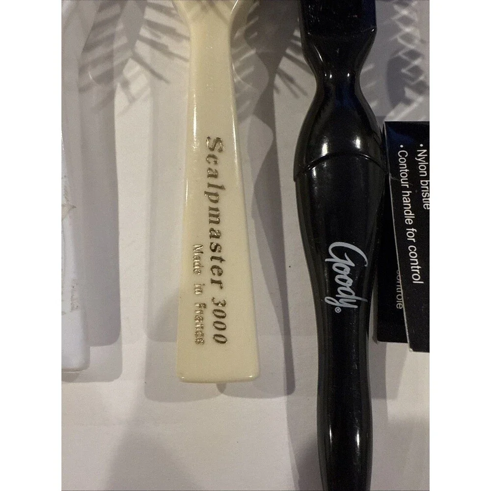Lot Of 6 VTG Hair Brush Scalpmaster 3000 Brushstrokes Goody Phillips France